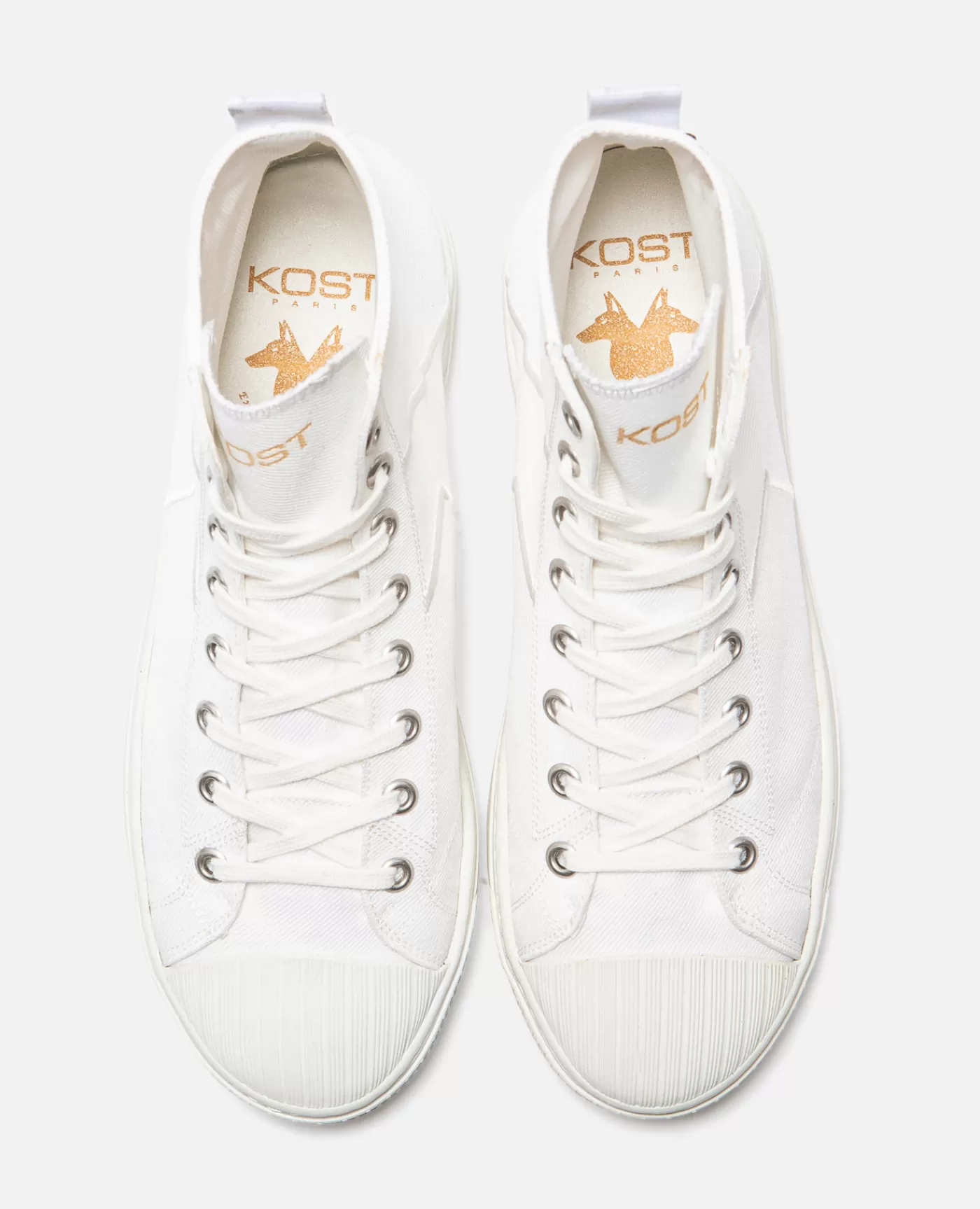 Clearance KOST Paris BACKSTAGE H VEG  Sneakers Vegan Textile Recyclé Femme Blanc