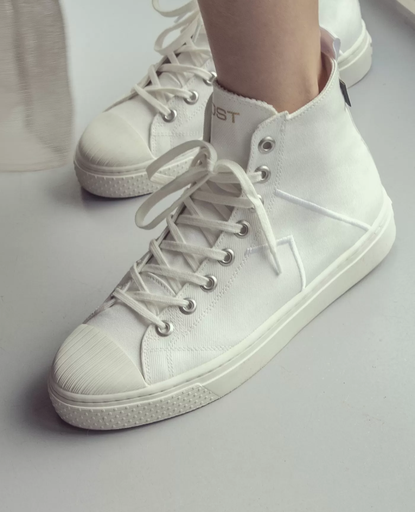 Best Sale KOST Paris BACKSTAGE H VEG  Sneakers Vegan Textile Recyclé Homme Blanc