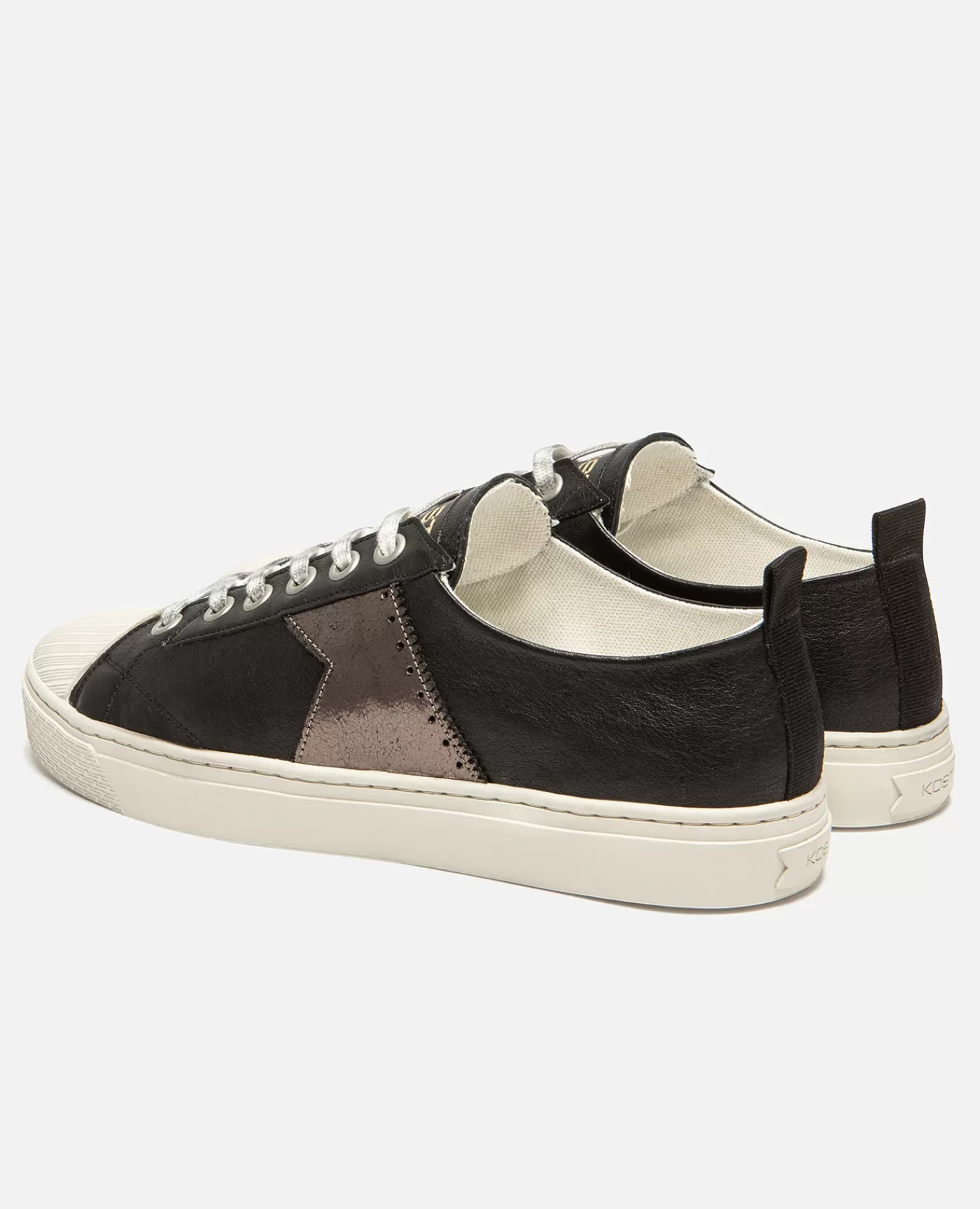 Flash Sale KOST Paris BACKSTAGE L4  Sneakers Cuir Tannage Végétal Femme Noir+bronze