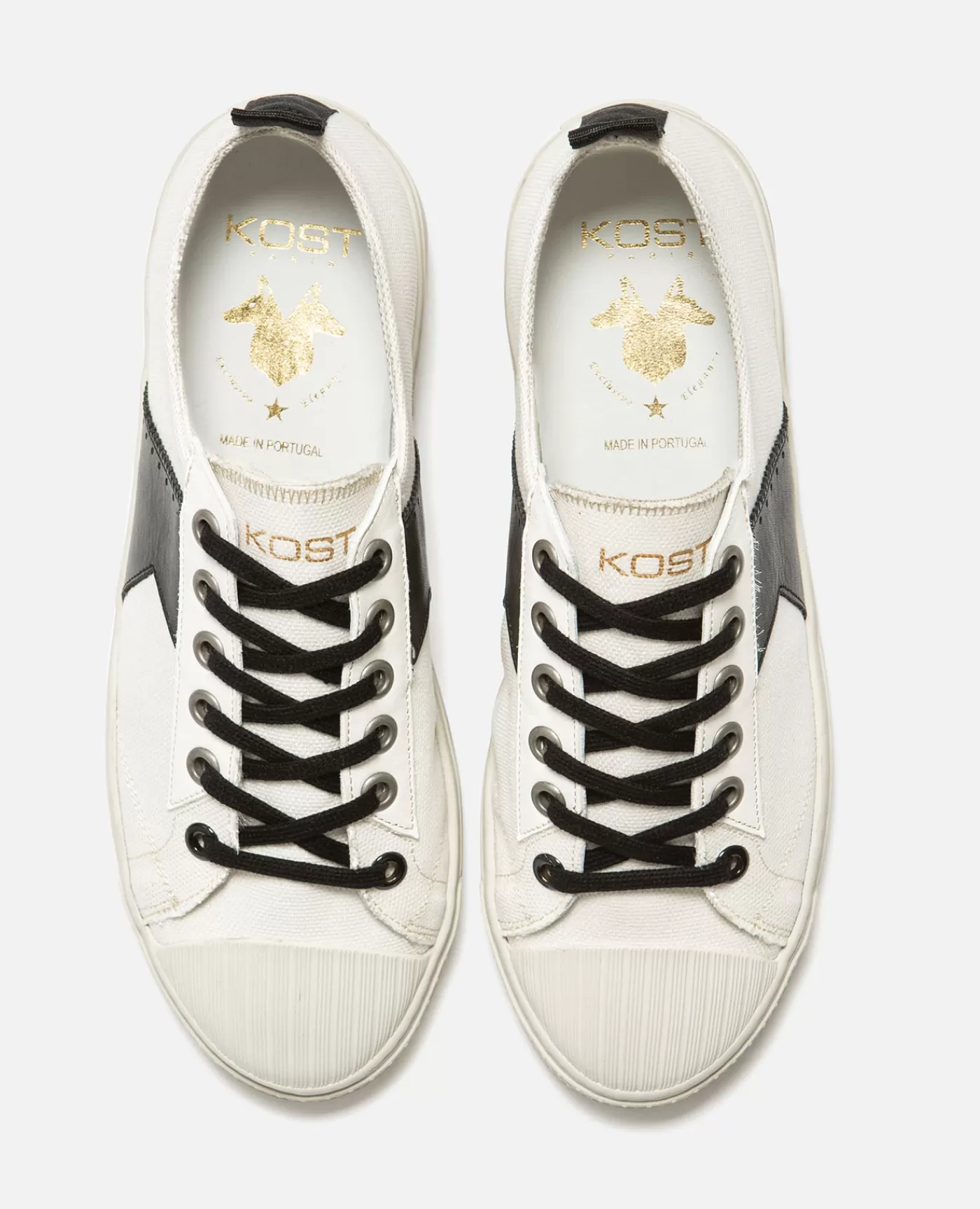 Best KOST Paris BACKSTAGE L1  Sneakers Textile Homme Ecru+noir