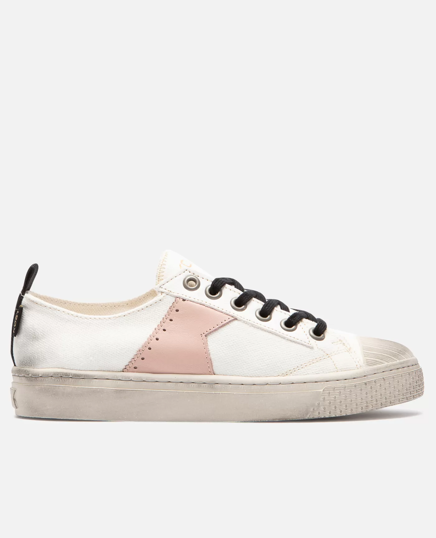 Outlet KOST Paris BACKSTAGE L8  Sneakers Toile Oeko-Tex Écru-Rose Femme Ecru+rose