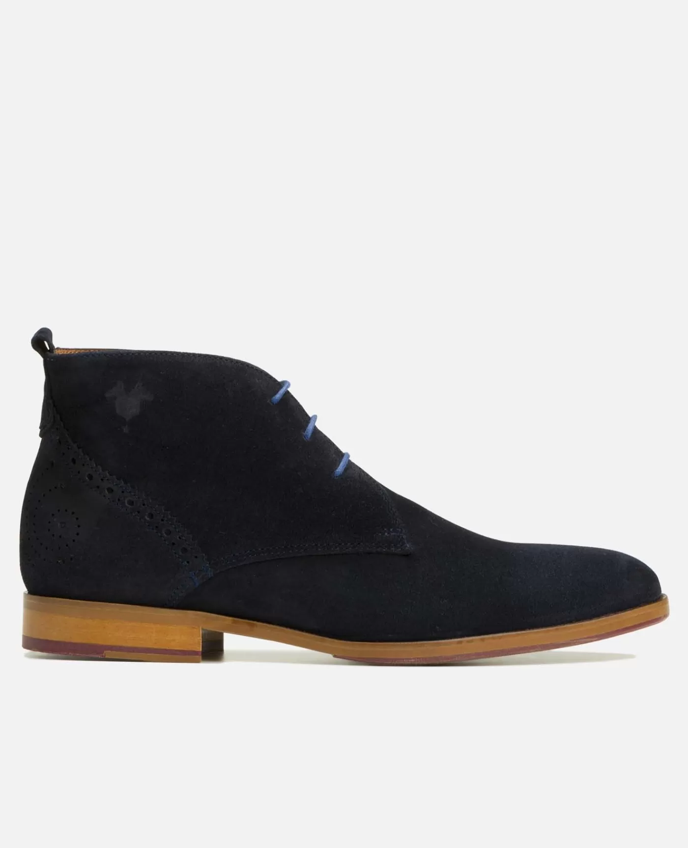 Shop KOST Paris BRETT 95 A  Chukka Boots Croûte velours Bleu Homme Made in France Navy