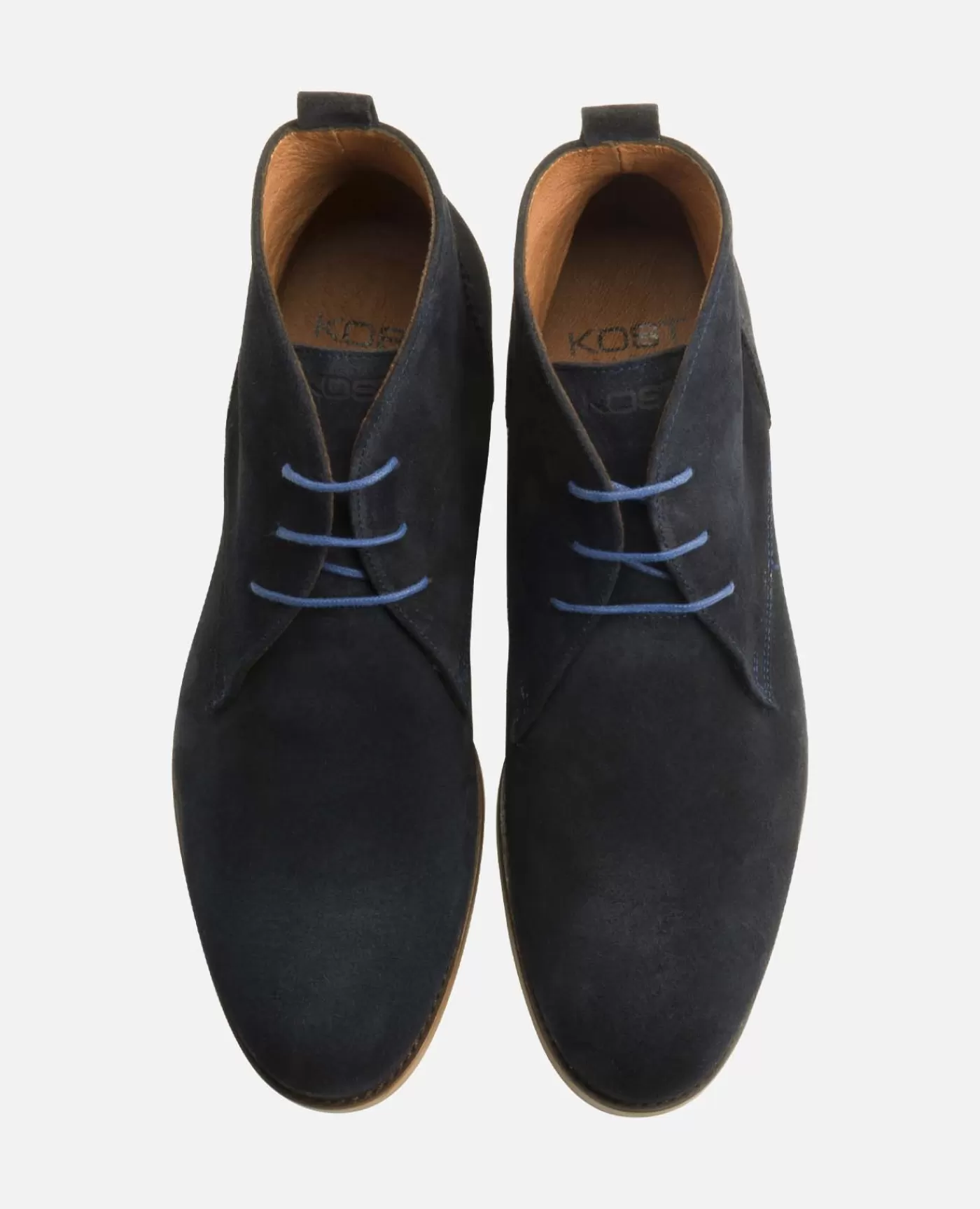 Shop KOST Paris BRETT 95 A  Chukka Boots Croûte velours Bleu Homme Made in France Navy