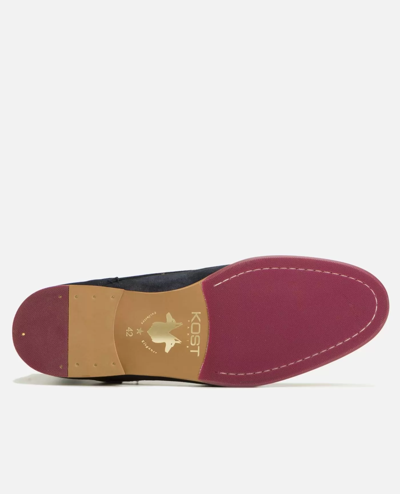 Shop KOST Paris BRETT 95 A  Chukka Boots Croûte velours Bleu Homme Made in France Navy
