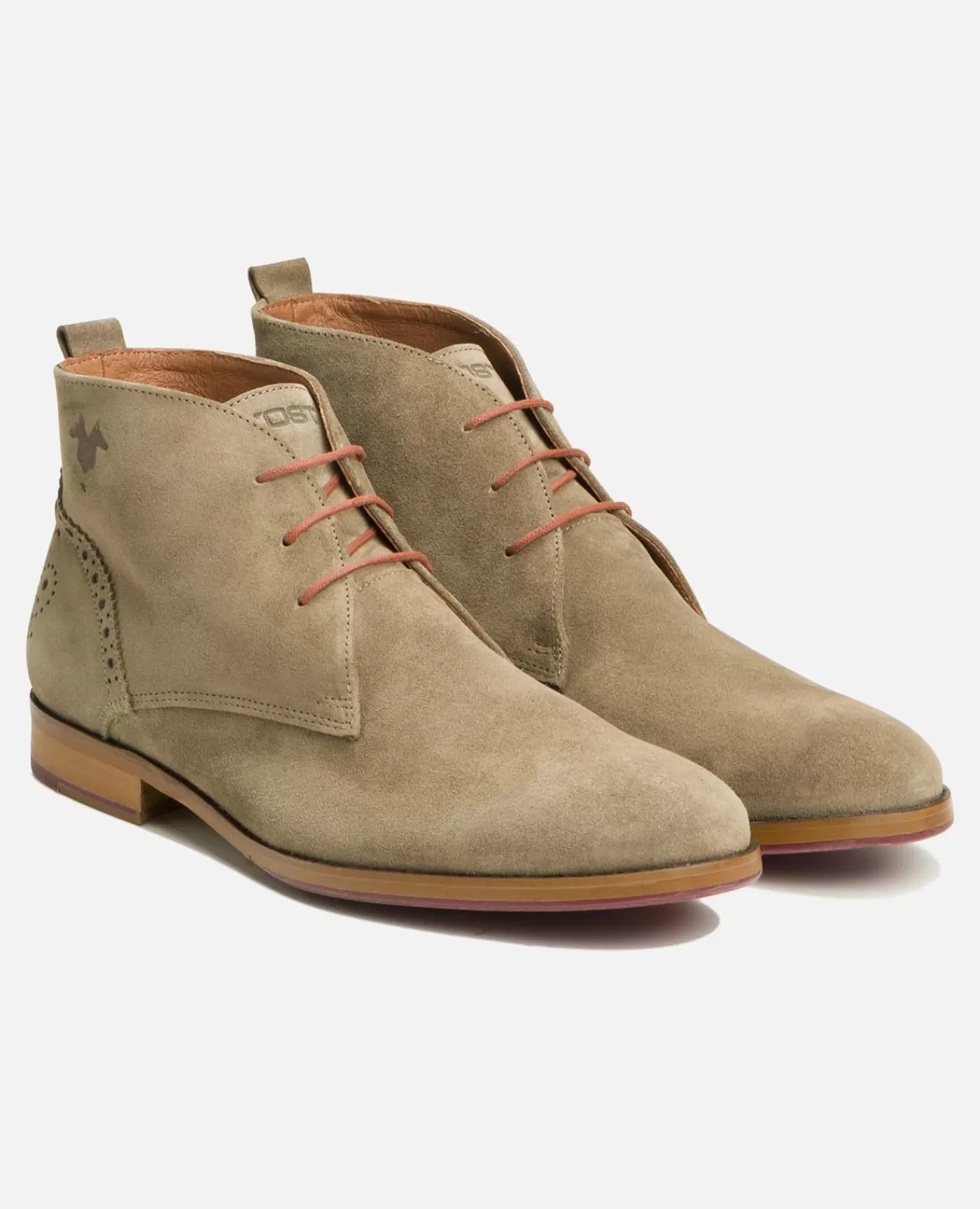 Shop KOST Paris BRETT 95 A  Chukka Boots Croûte velours Marron Homme Made in France Castor