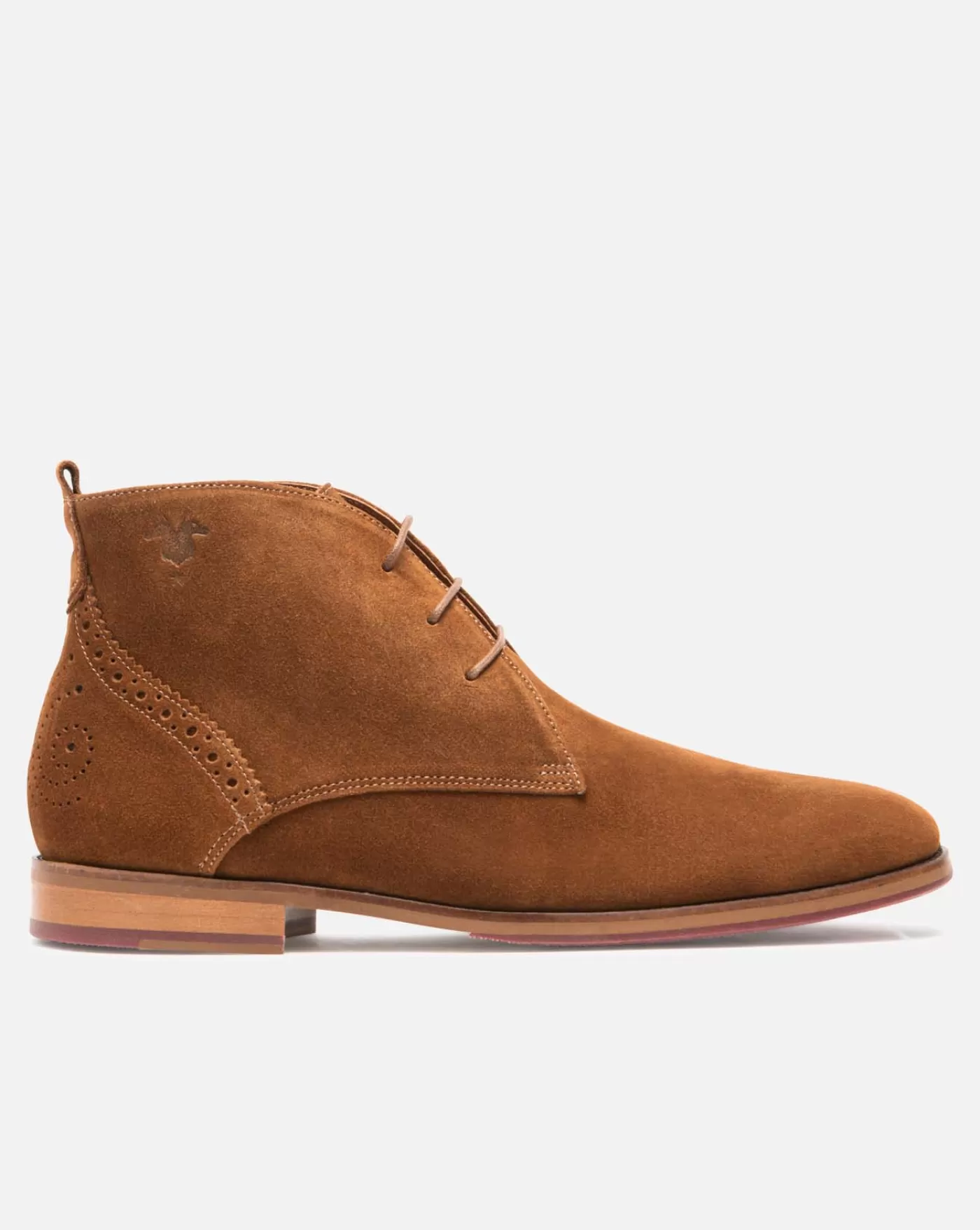 Clearance KOST Paris BRETT 95 A  Chukka boots Made in France Croûte velours Homme Cognac