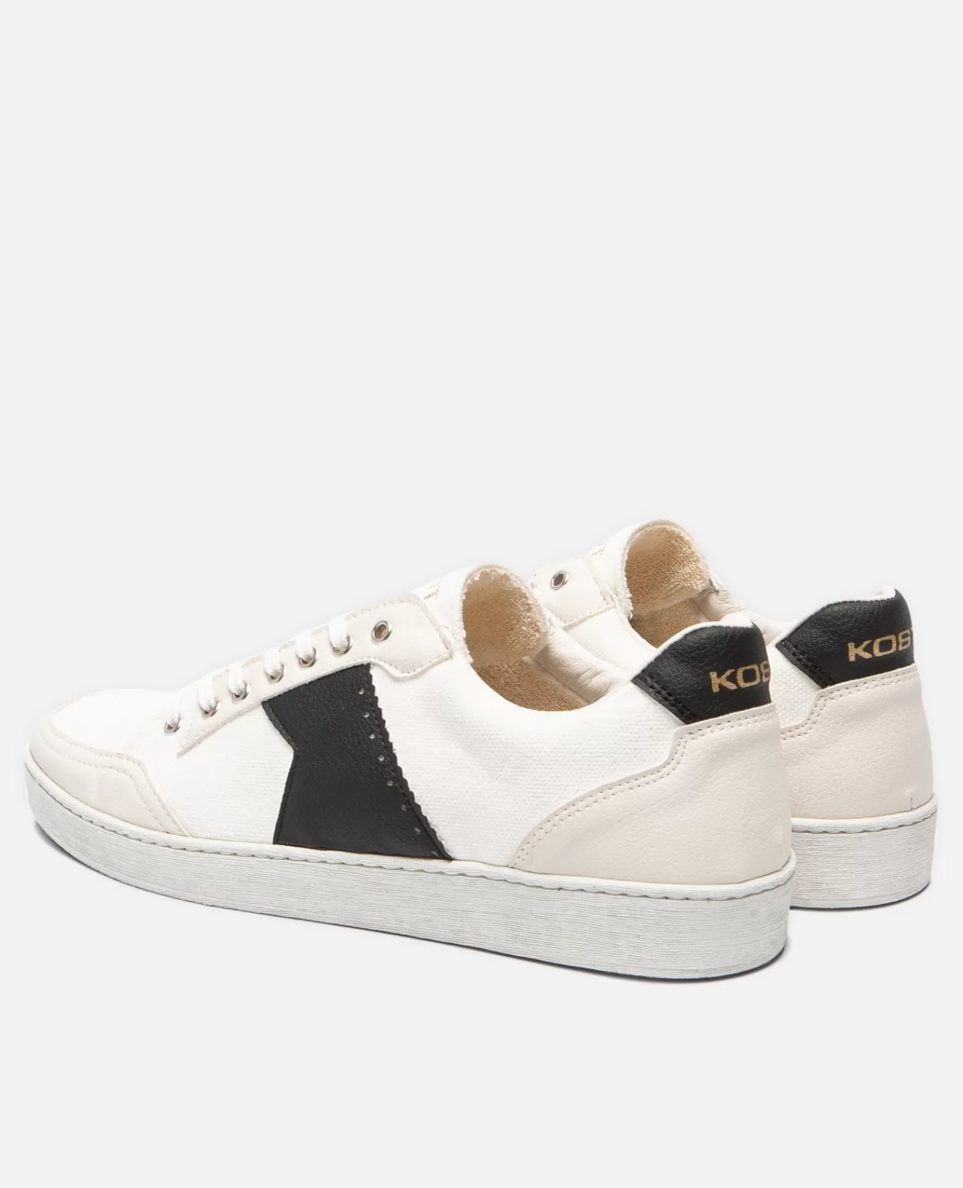 Best KOST Paris CHILL  Sneakers Toile Blanc et Noir Vegan Made in France Homme Blanc+noir