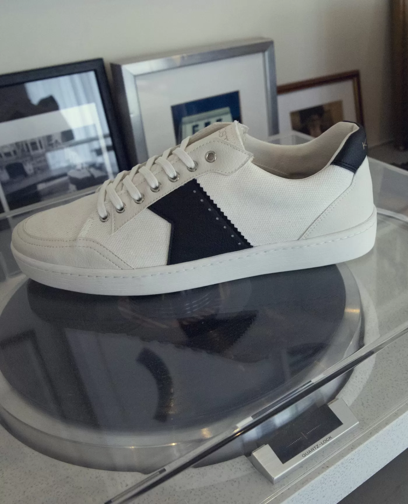 Best KOST Paris CHILL  Sneakers Toile Blanc et Noir Vegan Made in France Homme Blanc+noir