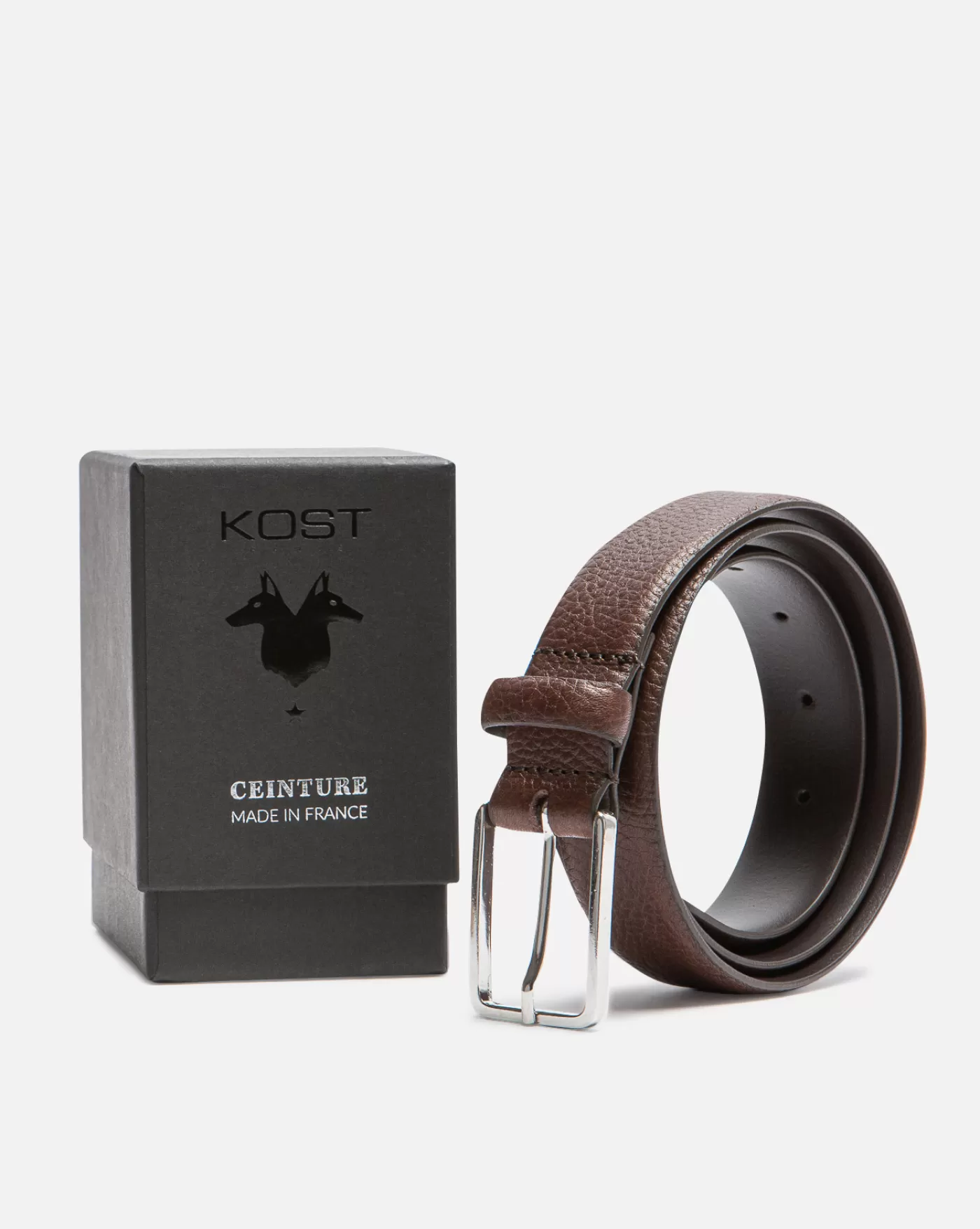 Cheap KOST Paris CORLEONE  Ceinture Made In France Cuir Tannage Végétal Marron