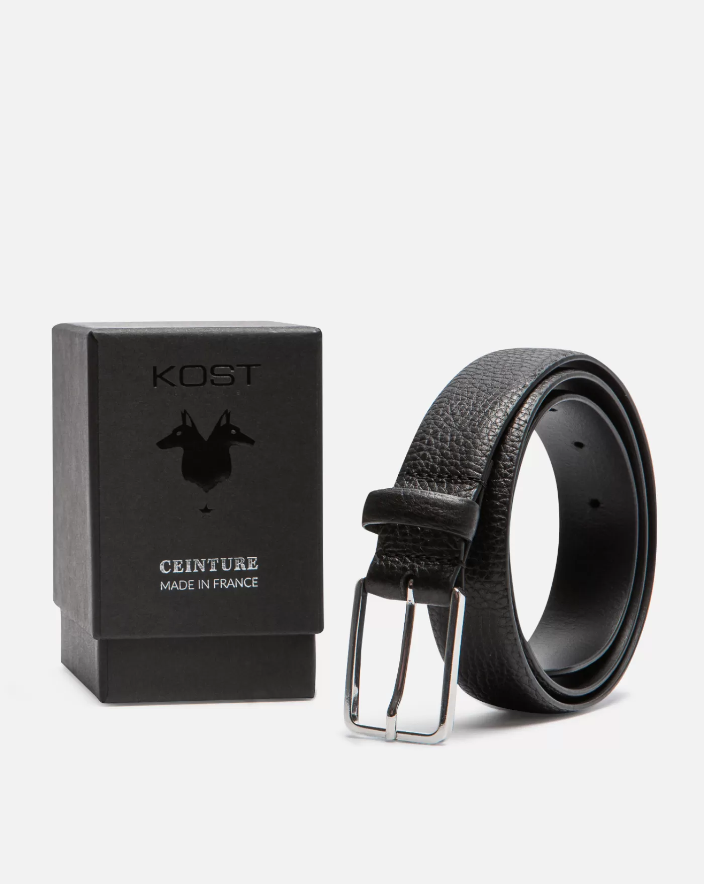 Sale KOST Paris CORLEONE  Ceinture Made In France Cuir Tannage Végétal e Noir
