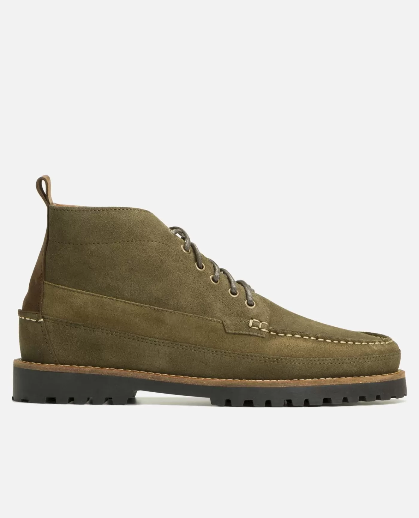 Hot KOST Paris CRISPY V  Chukka Boots Croûte velours Vert Homme Kaki