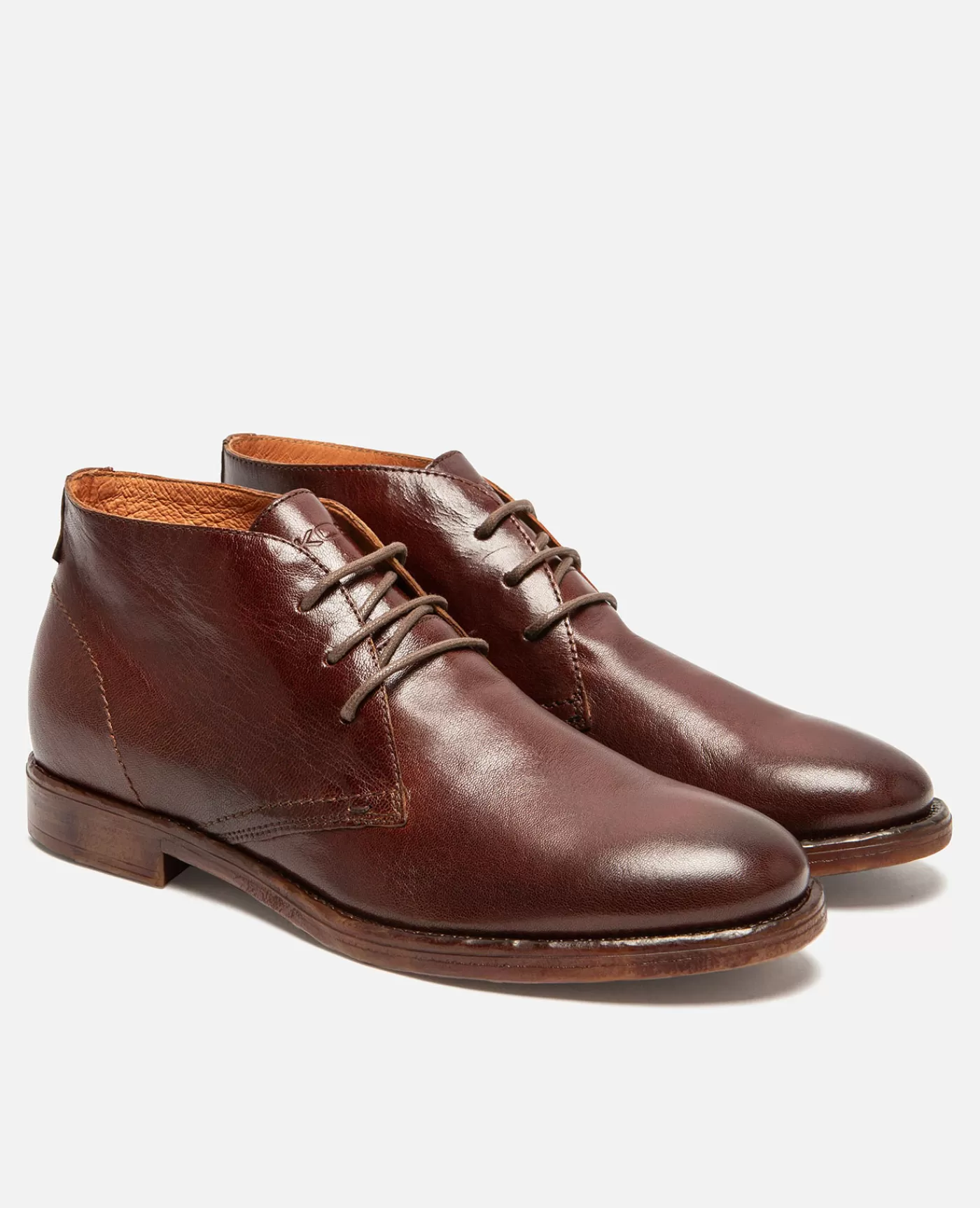 Fashion KOST Paris DANDY 67  Boots Cuir Marron Homme Cognac