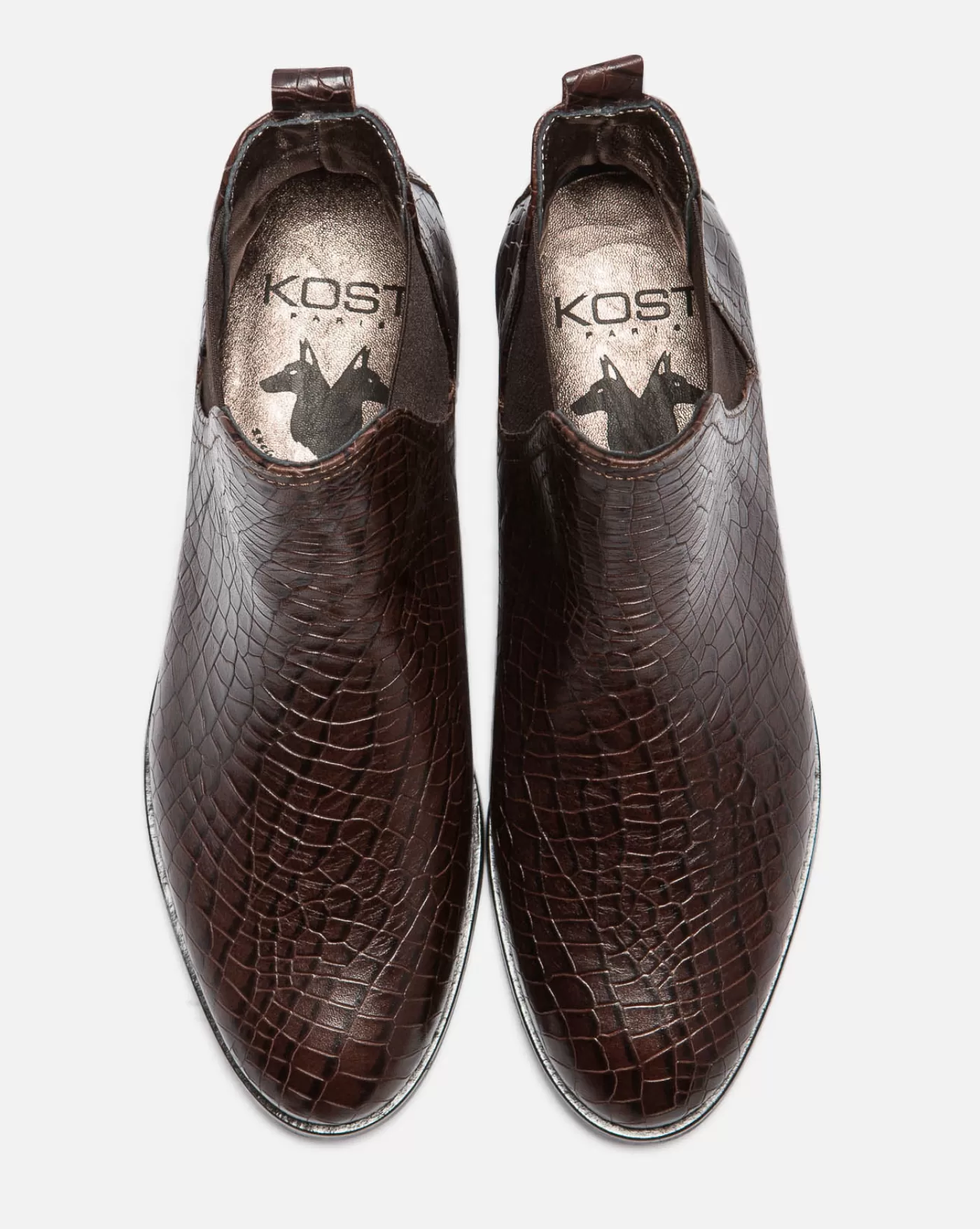 Cheap KOST Paris HARPER M VGT  Chelsea boots Cuir Tannage Végétal Marron Femme Chataigne