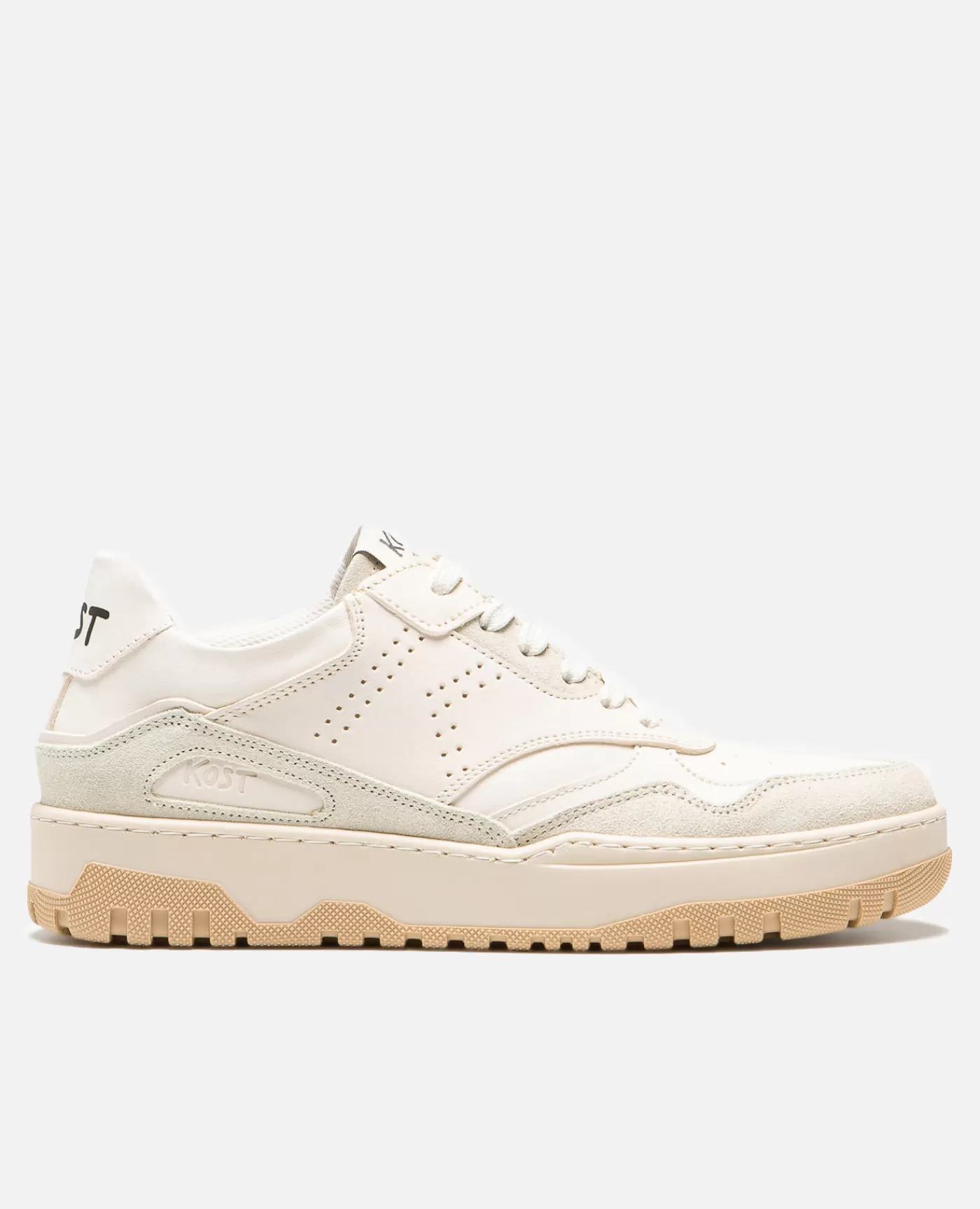 Outlet KOST Paris JAYDEN R VGT F  Sneakers Cuir Tannage Végétal Beige Femme Ecru