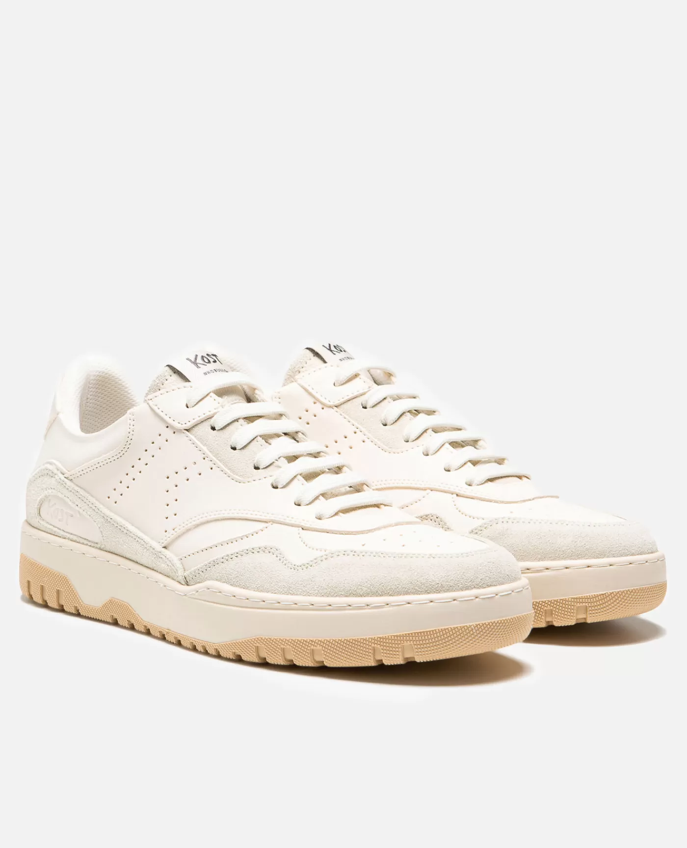 Outlet KOST Paris JAYDEN R VGT F  Sneakers Cuir Tannage Végétal Beige Femme Ecru