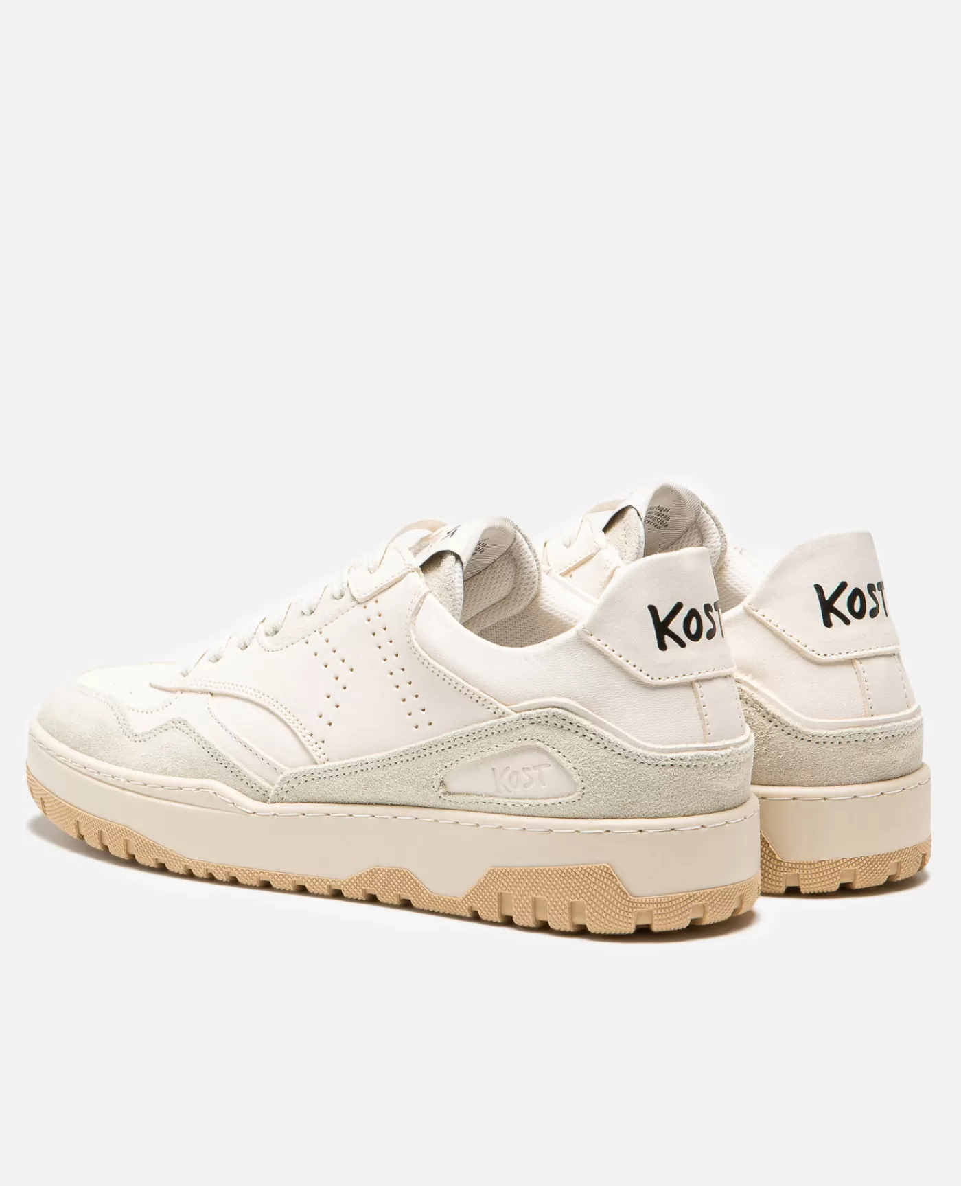 Outlet KOST Paris JAYDEN R VGT F  Sneakers Cuir Tannage Végétal Beige Femme Ecru