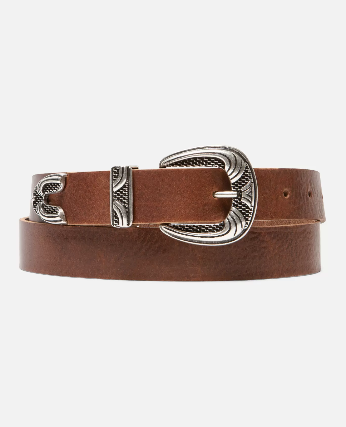 Best Sale KOST Paris KEITH  Ceinture Made in France Cuir Tannage Végétal Mixte Noisette