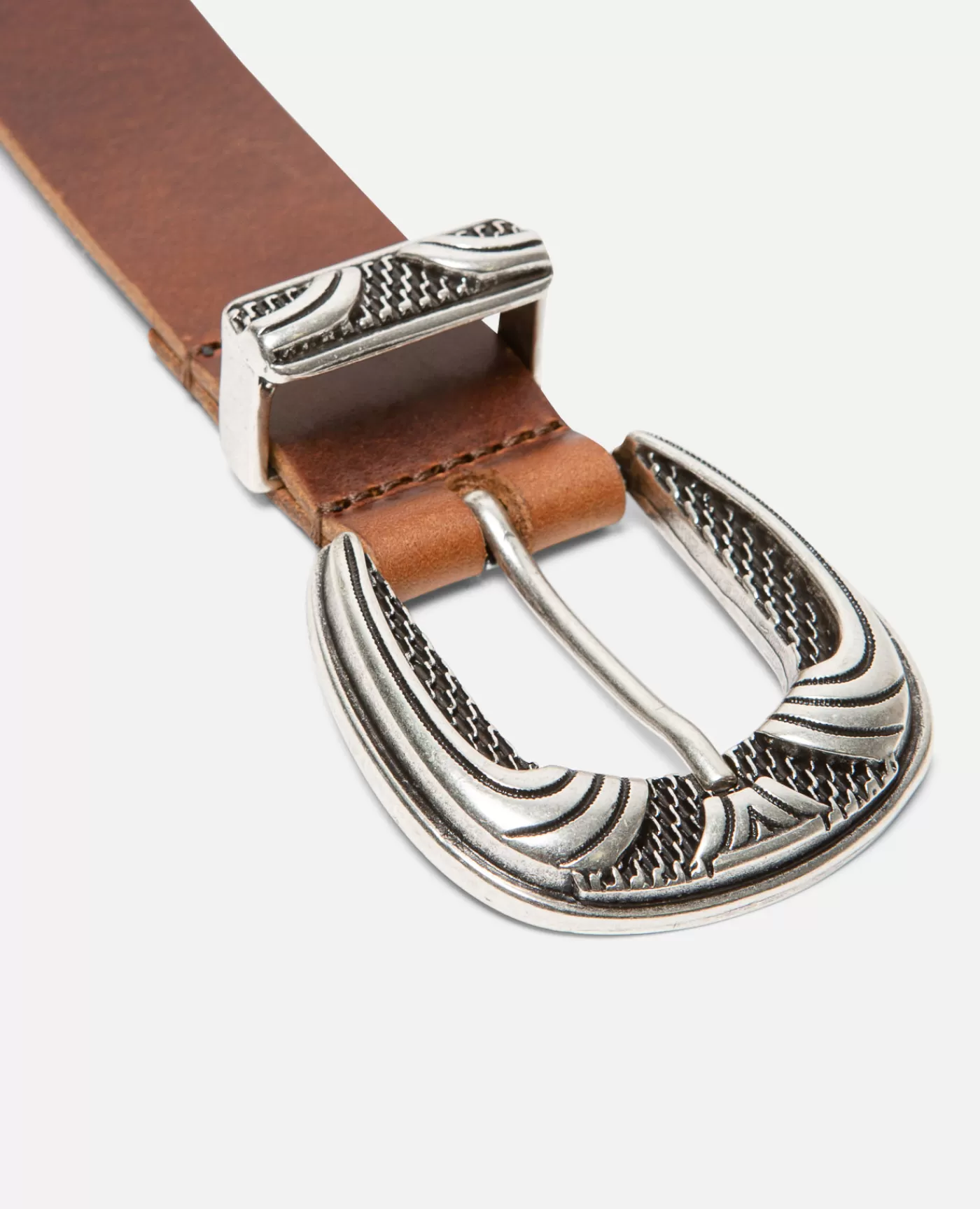 Best Sale KOST Paris KEITH  Ceinture Made in France Cuir Tannage Végétal Mixte Noisette