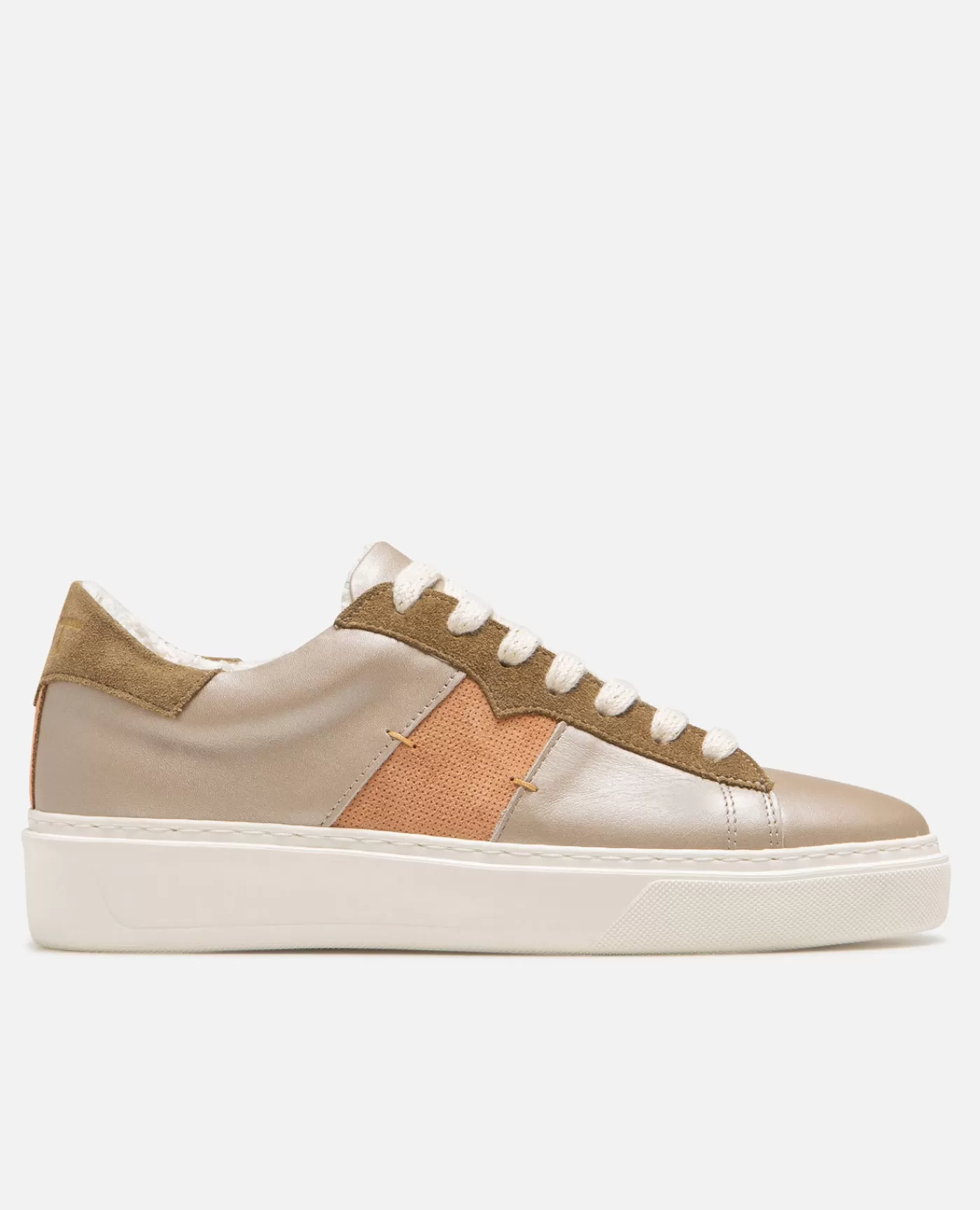 Sale KOST Paris SWANKY F FB  Sneakers cuir et daim multicolors Beige+taupe+peche