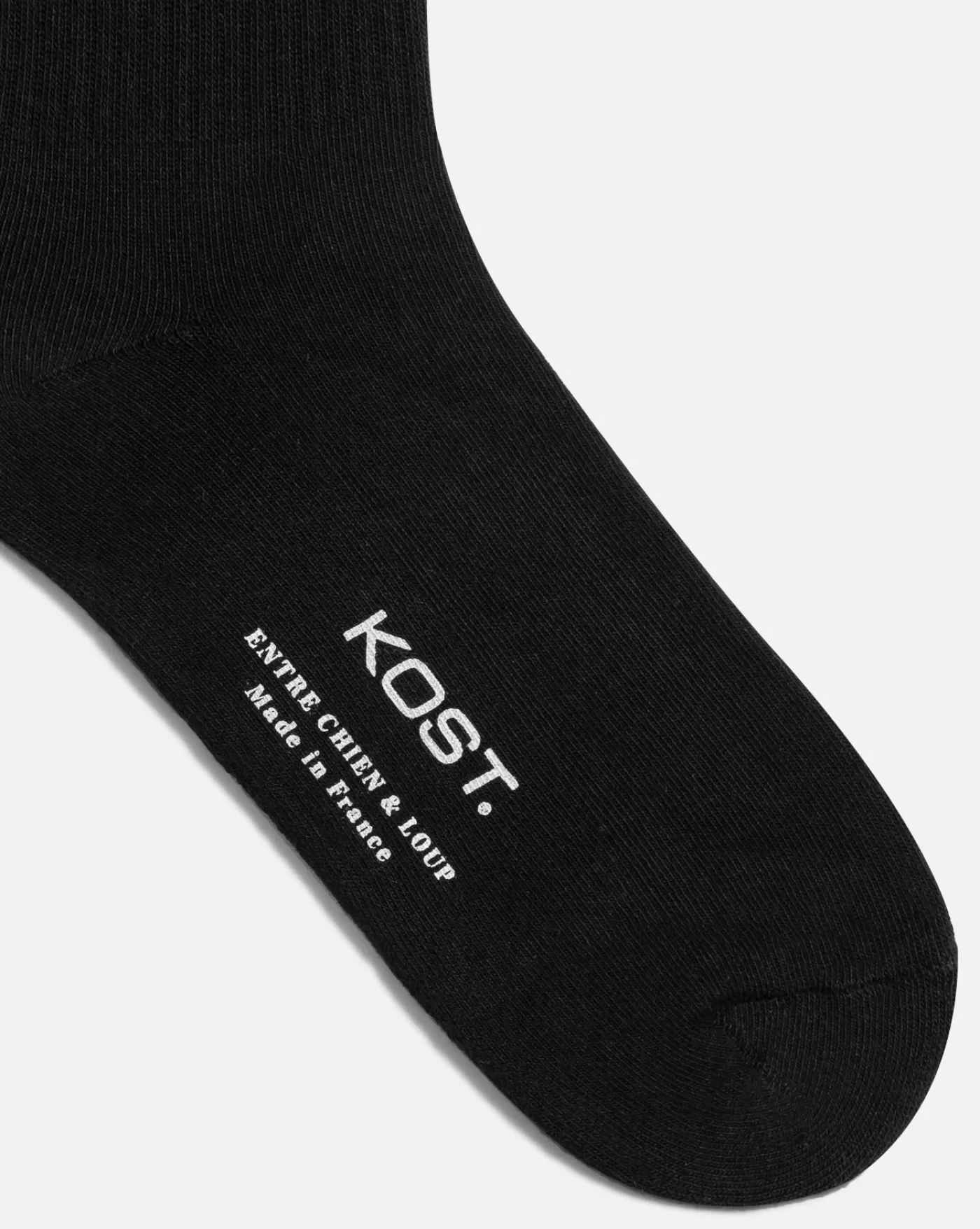 Best Sale KOST Paris VITA BREVIS  Chaussettes Made in France Coton bio Noir et Blanc Noir+blanc