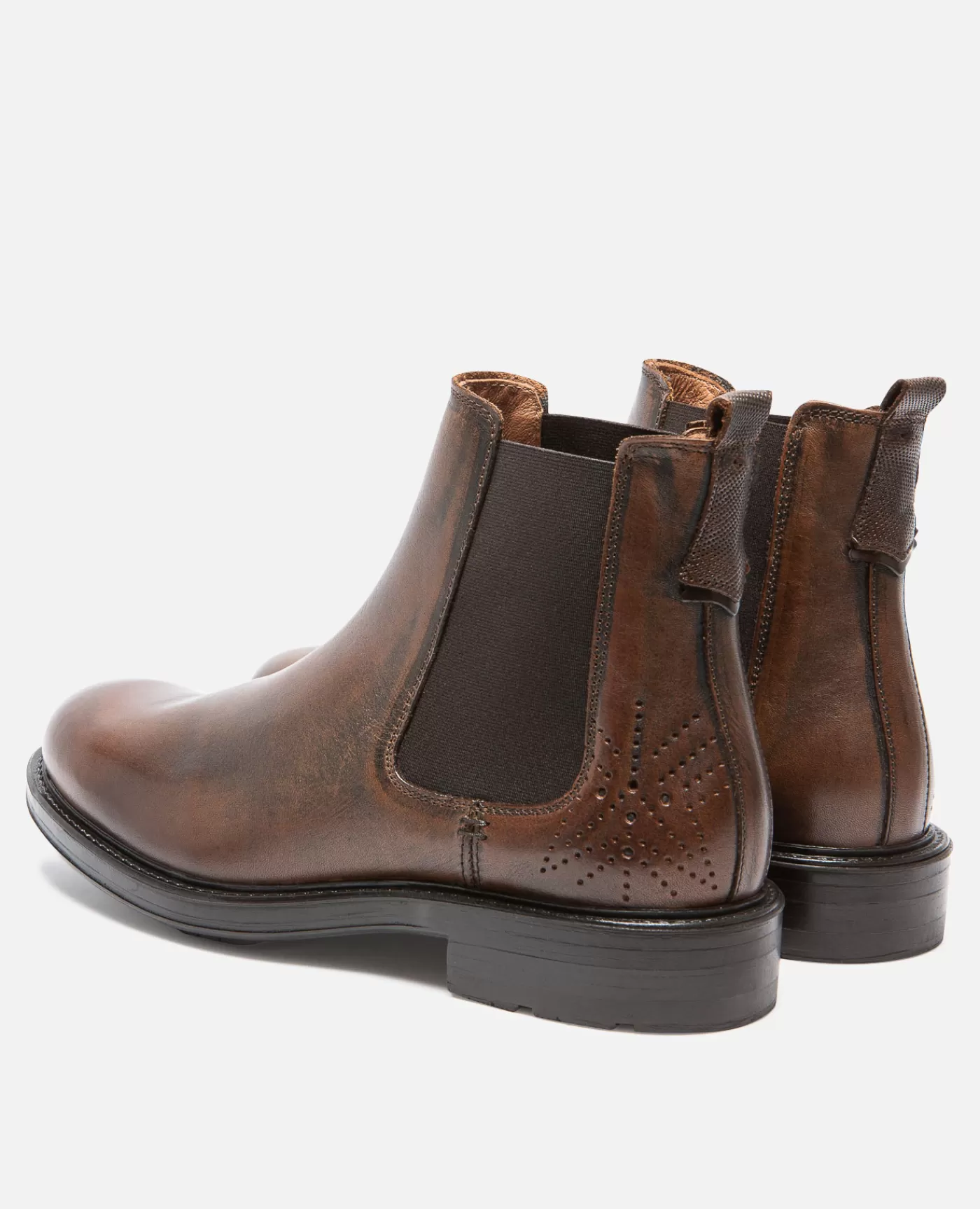 Best Sale KOST Paris WALTER FO VGT  Chelsea boots Cuir Tannage Végétal Marron Homme Cognac