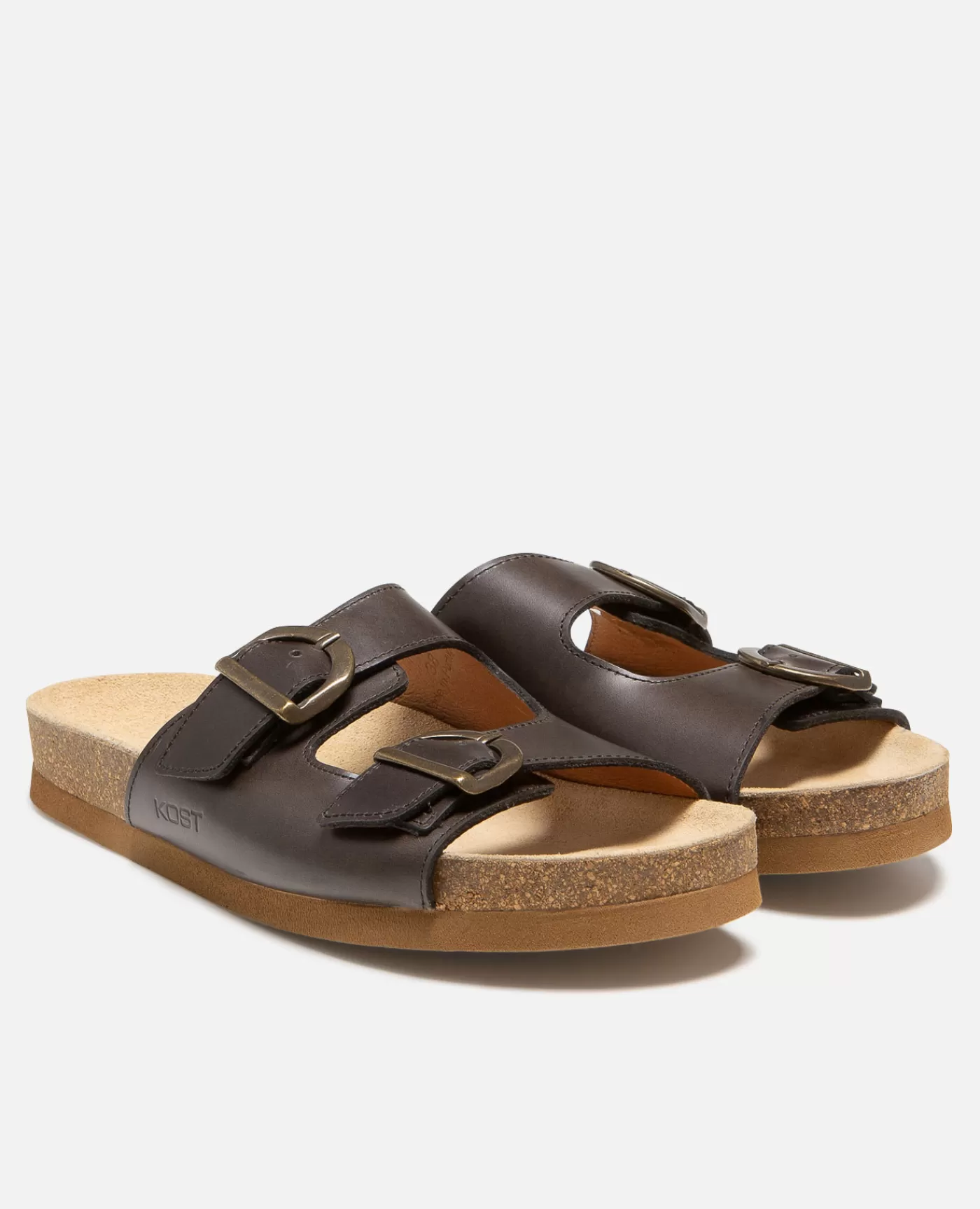 Discount KOST Paris WAVE F PL  Sandales à boucles Cuir Femme Anthracite
