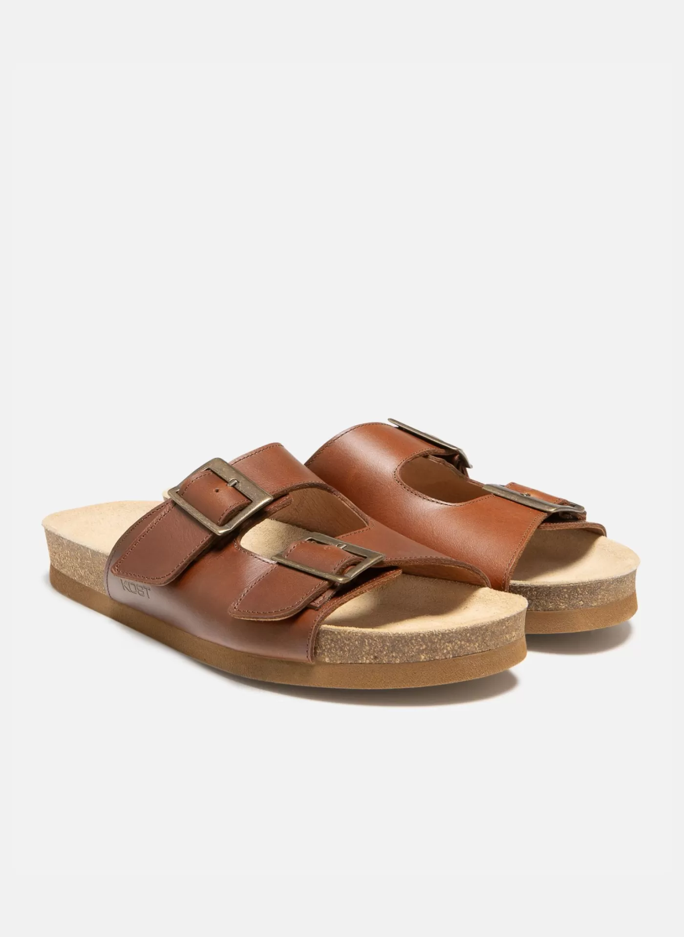 Discount KOST Paris WAVE F PL  Sandales à boucles cuir Femme Cognac