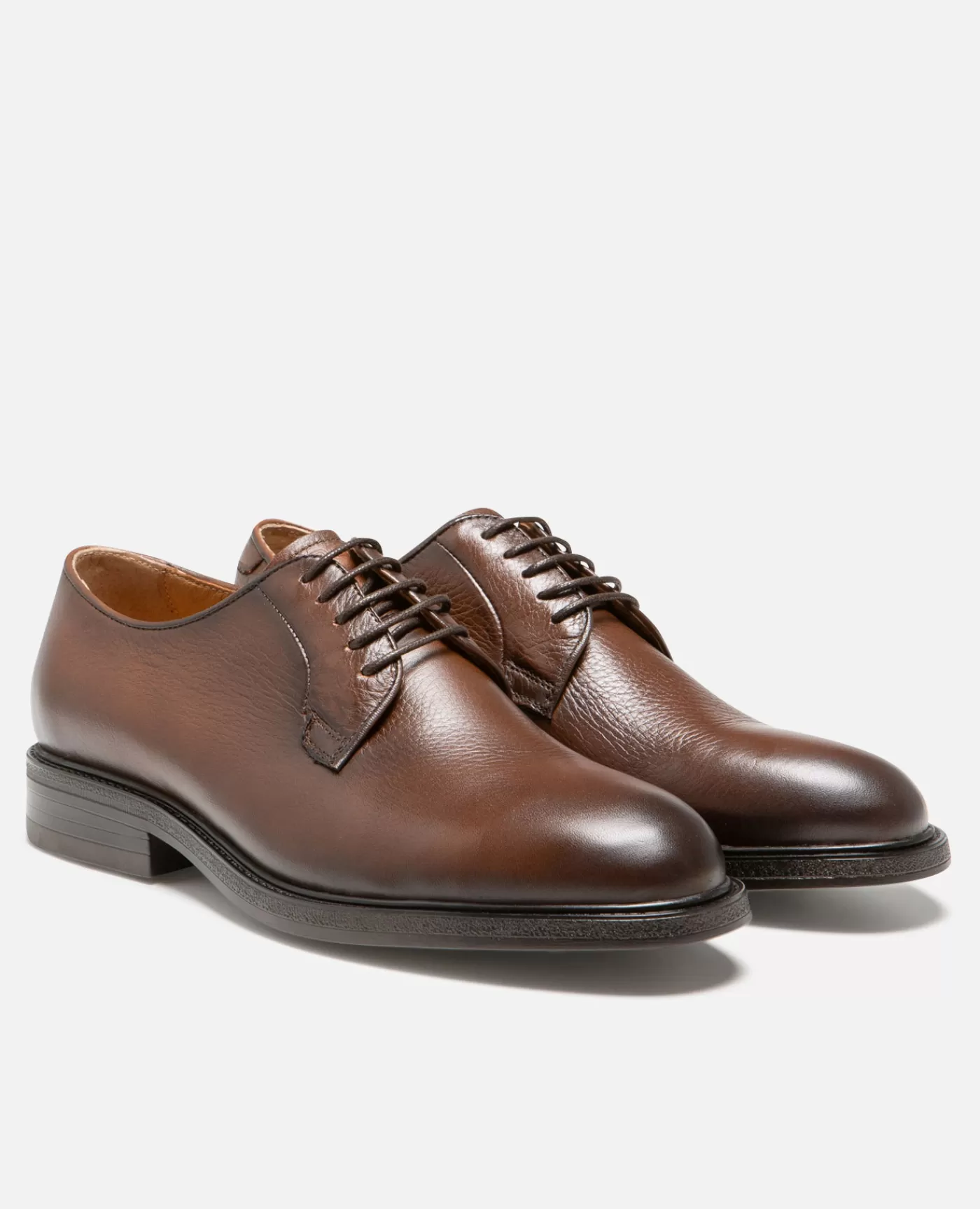 Hot KOST Paris ZELA  Derbies style chic vintage cuir Chataigne